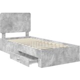  Okvir za krevet s uzglavljem Betonski sivi 90 x 190 cm | shoptok.hr