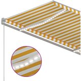 Tenda na ručno uvlačenje s LED svjetlima 300x250 cm žuto-bijela | shoptok.hr