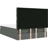 vidaXL Otomanski posteljni okvir z vzmetnico siv 140x200 cm blago | Shoptok.si