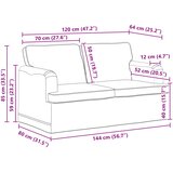 SOFA Crna 144 x 80 x 85 cm tkanina | shoptok.hr