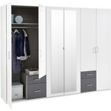 CARRYHOME omara za oblačila, bela, barve grafita | Shoptok.si