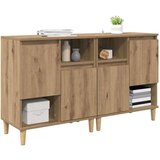 vidaXL Stranske omare 2 pcs Umetni hrast 60 x 35 x 70 cm | Shoptok.si