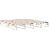  Knjižna postelja brez vzmetnice bela 180x200 cm trdna borovina | Shoptok.si