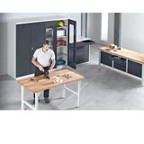 eurokraft pro Omara za material, globina 450 mm, 4 police in vrata iz polne pločevine, siva vrata | Shoptok.si