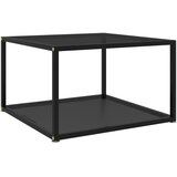 vidaXL Klubska mizica črna 60x60x35 cm kaljeno steklo | Shoptok.si