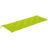 vidaXL Klupa Batavia s jarkozelenim jastukom 150 cm masivna tikovina | shoptok.hr