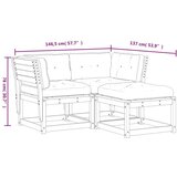  3-dijelni set vrtnih sofa s jastucima od masivne duglazije | shoptok.hr