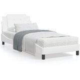 vidaXL Okvir kreveta s LED svjetlima bijeli 90 x 190 cm umjetna koža | shoptok.hr