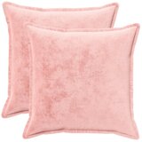  Presvlaka za jastuk 2 kom. HOUTEN Ružičasta 70 x 70 cm Flanel - Dizajn s paspulom Ružičasta 70 x 70 cm | shoptok.hr
