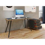 P & B PISALNA MIZA kovina, leseni material bela, medeni hrast | Shoptok.si