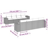  9-dijelni set vrtnih sofa od poliratana s jastucima sivi | shoptok.hr