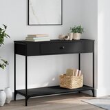 vidaXL Konzolni stol crni 100 x 34,5 x 75 cm od konstruiranog drva Cijene