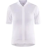ženska kolesarska majica s kratkimi rokavi core essence jersey regular fit white