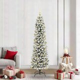 vidaXL Umjetnobožićnodrvce with LEDs Bijelo 210cm PVC | shoptok.hr
