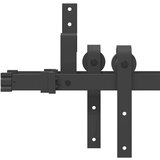 vidaXL Komplet opreme za drsna vrata 213,5 cm jeklo črne barve | Shoptok.si