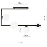  Luster na šipci SOMA 4xE14/10W/230V crna/bela | Eponuda.com