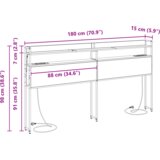 vidaXL Skladiščni naslon sonoma hrast 180 cm Konstruiran les | Shoptok.si