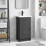 Kupaonski umivaonik s sudoperom Crna 42 x 40 x 84,5 cm | shoptok.hr