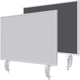 magnetoplan namizna predelna stena variopin, bela tabla/klobučevina, širina 800 mm, sive barve | Shoptok.si