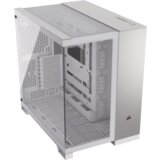 Corsair kućište 6500X mid-tower/dve komore/kaljeno staklo/bez napajanja/bela/saten sivo aluminijum | ePonuda.com