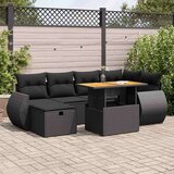 vidaXL 8-dijelni set vrtnih sofa od poliratana s jastucima crni bagrem | shoptok.hr