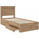  Krevetna konstrukcija s ladicama Umjetnički hrast 100 x 200 cm | shoptok.hr