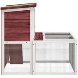  Kavez za zečeve boja kave 102x90x84,5 cm od masivne borovine | shoptok.hr
