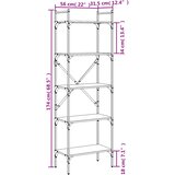  Regal za knjige 5 razina crni 56x31,5x174 cm konstruirano drvo | shoptok.hr