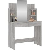  Toaletni stolić s ogledalom boja sivog hrasta 96 x 39 x 142 cm | shoptok.hr