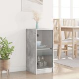 vidaXL Bočni ormarić sa staklenim vratima boja betona 35x37x75 5 cm | shoptok.hr