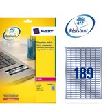 Avery Zweckform Zelo odporne etikete iz metaliziranega poliestra, srebrne 25,4 x 10 mm Cene
