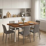  Kvadratni blagovaonski stol 160 x 70 x 75 cm Prirodna - Prirodna i bijela 160 x 70 x 75 cm Četvrtasto | shoptok.hr