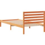  Konstrukcija postelje z vzglavjem Voskast rjav 100 x 210 cm, (5000126125) | Shoptok.si