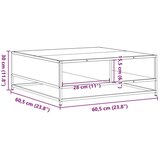 vidaXL Klubska mizica sonoma hrast 60,5x60,5x30 cm inž. les in kovina | Shoptok.si