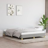 Maison Chic Posteljni okvir - Dvoposteljna postelja - Zakonska postelja brez vzmetnice svetlo siv 140x190 cm blago-J12477, (21765567) | Shoptok.si