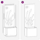  Vrtna sadilica s Dekorativnom Pločom Bijelo 50 x 140 cm | shoptok.hr