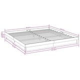  Okvir kreveta bez madraca 200 x 200 cm od masivnog drva | shoptok.hr