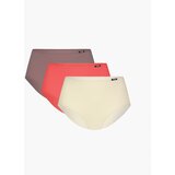 Atlantic Women's panties Maxi 3Pack - light coral/ecru/brown cappuccino | Shoptok.si