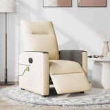 Maison Chic Električni masažni stol - Relax naslanjač krem blago, (22061219) | Shoptok.si