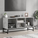  The Living Store TV omarica s steklenimi vrati betonsko siva 102x37x50 cm - TV Omarica, (21555185) Cene