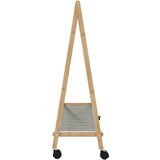  Stalak za odjeću s policama i kotačima 106x34x106,5 cm bambusa | shoptok.hr