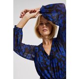 Marisse Blue Floral Print Dress With Belt | ePonuda.com