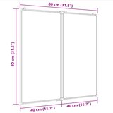 Magnetna bijela ploča sklopiva 80 x 80 x 1,7 cm aluminijska | shoptok.hr