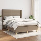 The Living Store Box spring postelja z vzmetnico taupe 140x190 cm blago - Box Spring Postelja, (21513008) Cene
