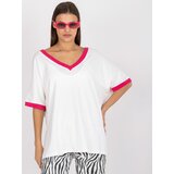 FANCY Blouse-FA-BZ-7766.81P-white-pink | Shoptok.si