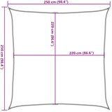  Jedro protiv sunca boje pijeska 2,5x2,5 m poliester Oxford | shoptok.hr