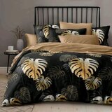 Crna posteljina sa zlatnim tropskim listovima – Tropical Lux bračna posteljina 200x220 | ePonuda.com