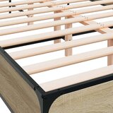  Okvir kreveta boja hrasta 120x200 cm konstruirano drvo i metal | shoptok.hr