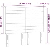  LED uzglavlje tamnozeleno 147x16x118/128 cm baršunasto | shoptok.hr