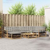  Set vanjskih sofa 7 kom. Bijela i svjetlosiva | shoptok.hr